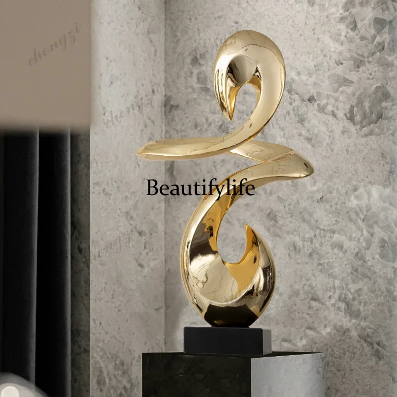 R134 floor sculpture electroplating ornament living room hotel home soft decoration handicrafts