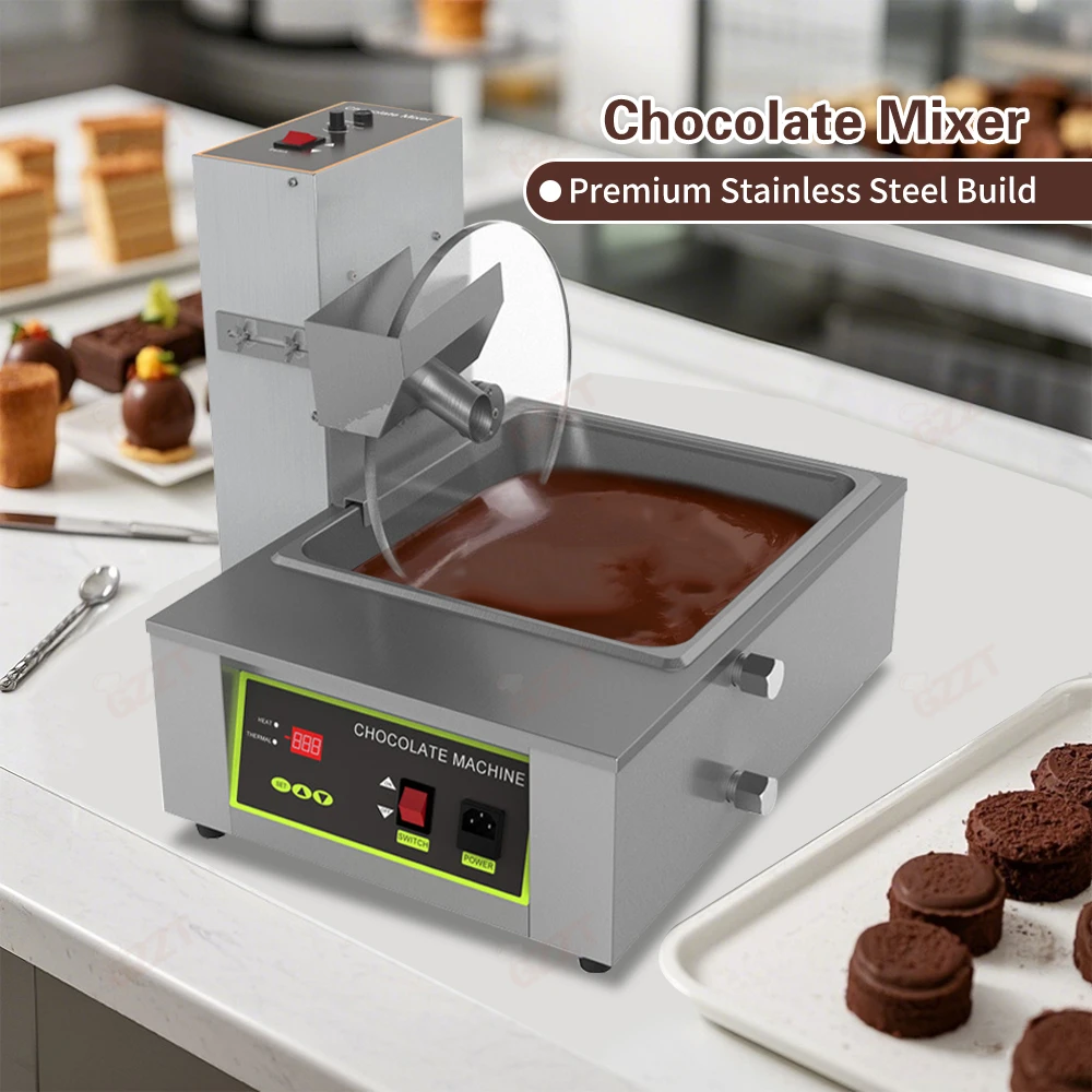 GZZT QKLJB Commercial Electric Chocolate Mixer 8L/12KG Chocolate Melting Warming Machine Chocolate Dispenser Machine 110V-220V