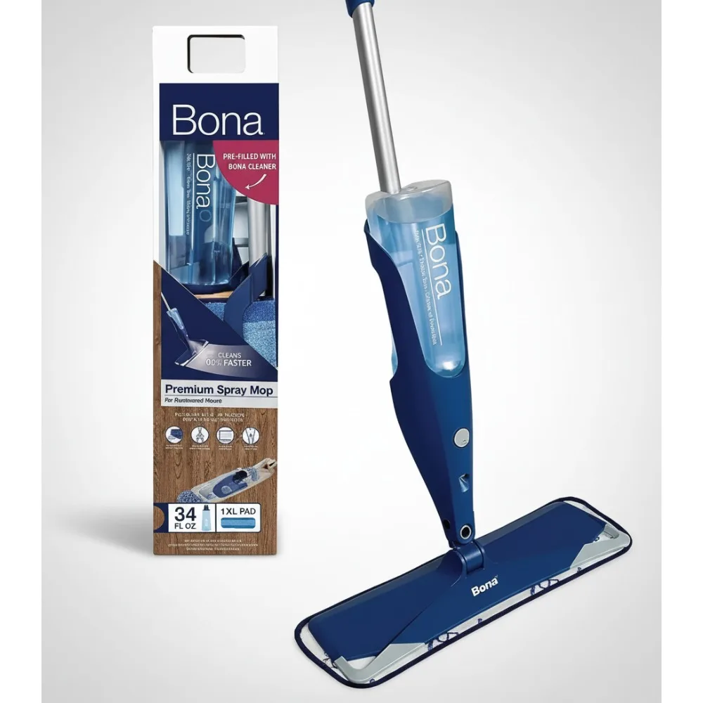 

Premium Hardwood Floor Spray Mop - Quick Clean, Plant-Based Formula, Safe for Pets & Kids