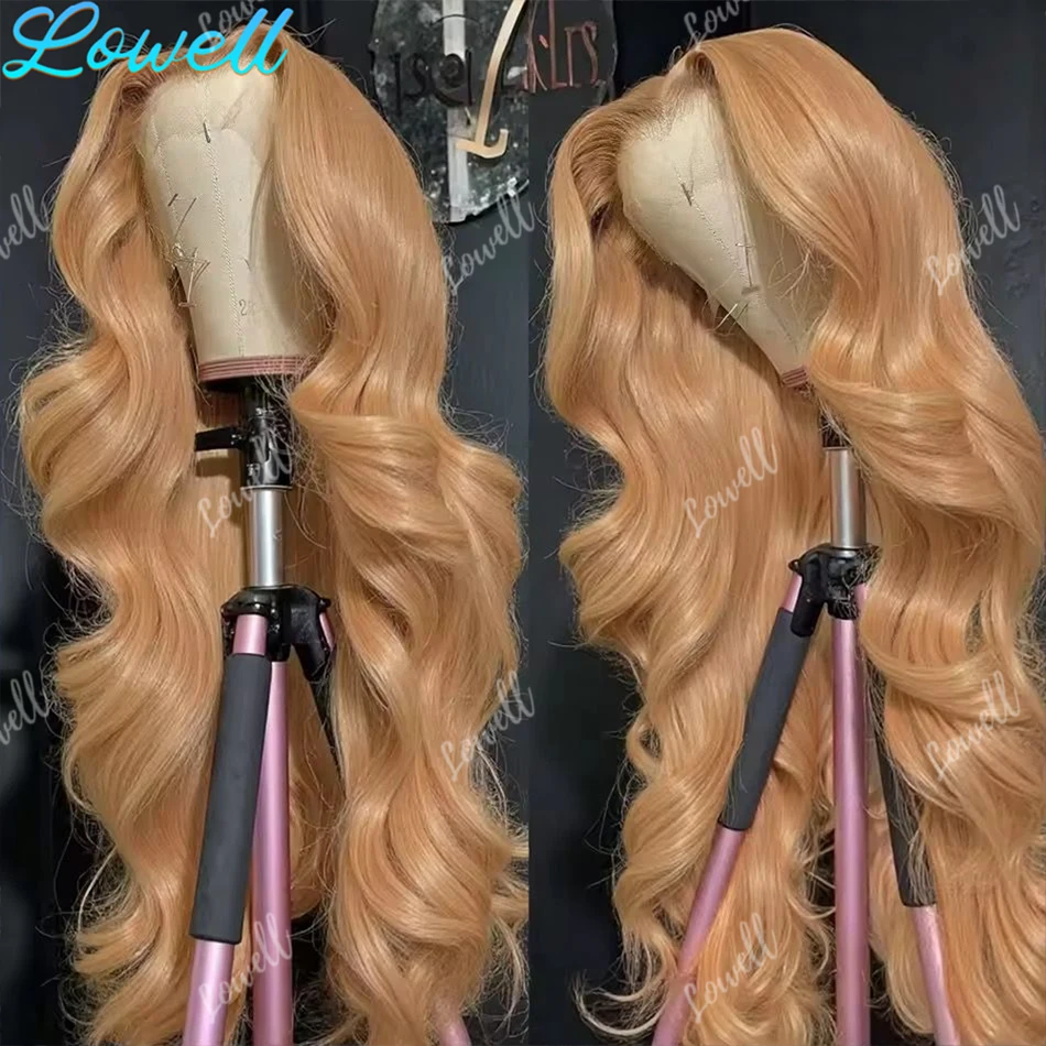 Körperwelle Echthaarperücken 13 x 6 HD Lace Frontal Perücke Honigblonde Echthaarperücken 13 x 4 Spitze 27 # Farbige Echthaarperücken für Frauen