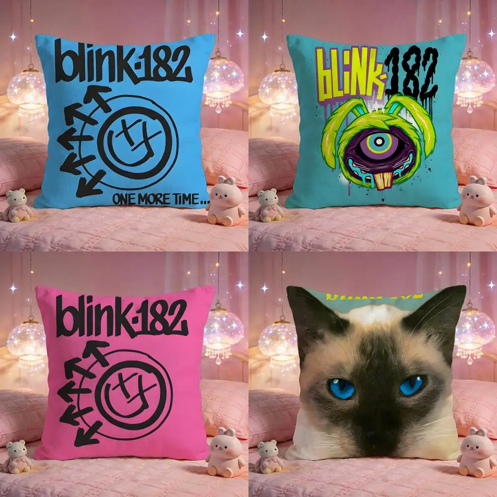 b-Blink-182 band Cushion Cover Premium Comfort Reversible Pillow Cove -Two in One Design for Any Room & Car Interior