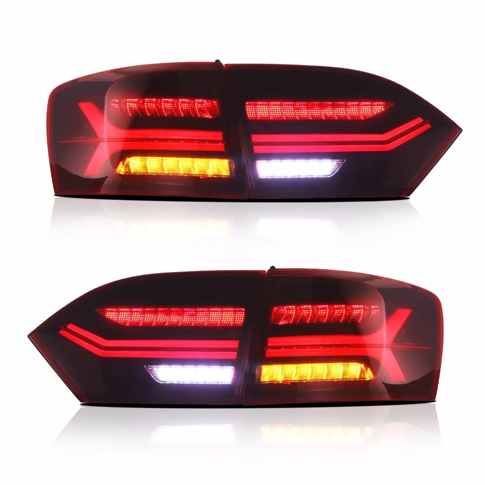 

Pair Of Car Tail Light Assembly For VW Jetta MK6 Sagitar 2012-2014 LED Brake Signal light Tuning Parts Car Rear Lamp Syst