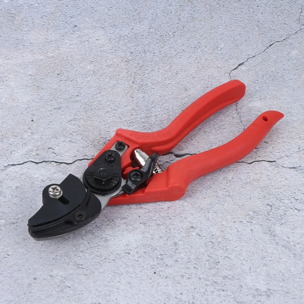 Professional Red Pruning Shears Hand Operated Manganese Steel Bonsai Pruner Ergonomic Handle Sharp Blade Hand Pruning Tool
