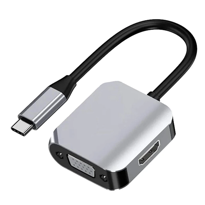 

Док-станция USB C, адаптер расширения USB-C на совместимый с VGA 2 в 1 для портативного смартфона