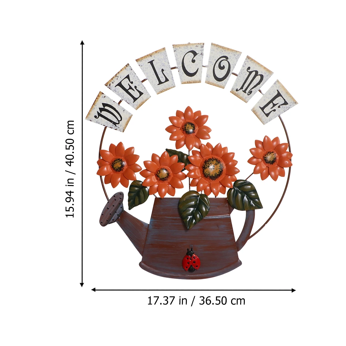 

Wall Hangings Art Welcome Sign Chic Garden Hanging Plaque Theme Sunflower Pendant Hanging Door Decor Craft