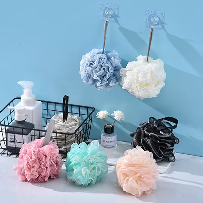 Large sized shower ball does not disperse, scrubbing, ultra soft skincare, foaming, lace bathroom shower, shower flower