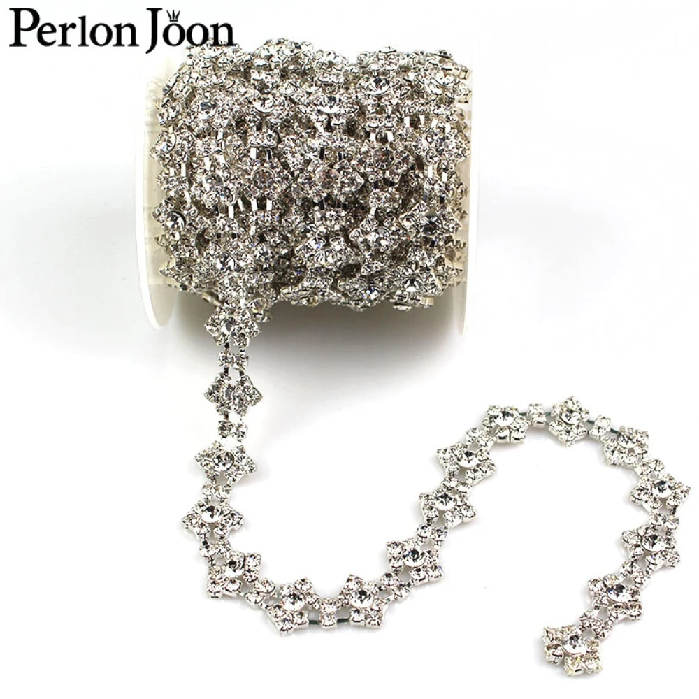 

1 ярд в форме банта с кристаллами и стразами, инкрустированная металлической лентой, цепочка для украшения свадебного платья, сумки, украшения для обуви, аксессуары ML017