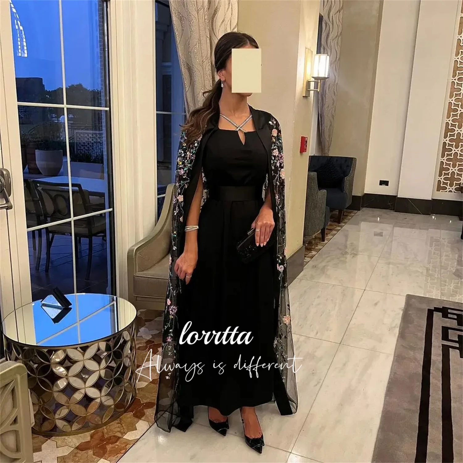 Lorrtta Evening Dress Shiny Bead-embroidered Floral Fabric Luxurious Formal Occasion Dresses for Special Occasions Ball Gowns