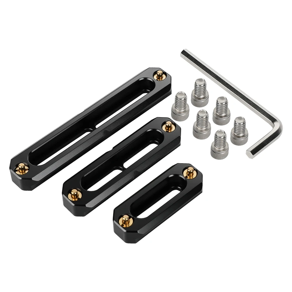 

HDRIG DSLR Camera Quick Release Safety NATO Rail Bar with 1/4'' Screws For NATO Handle EVF Attach