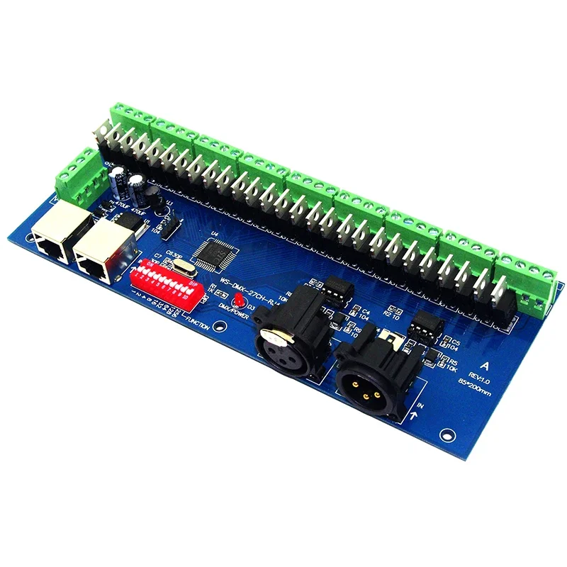 18CH/24CH/27CH/36CH/40CH DMX 512 Decoder 5V 12V 24V 36V RGB RGBW DMX512 LED Controller for LED strip light led module