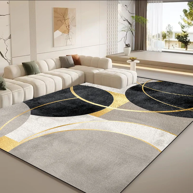 Modern Light Luxury Carpet Large Area Living Room Geometry Decoration Rug Comfort Bedroom Bedside Rugs Washable Coffee Table Mat
