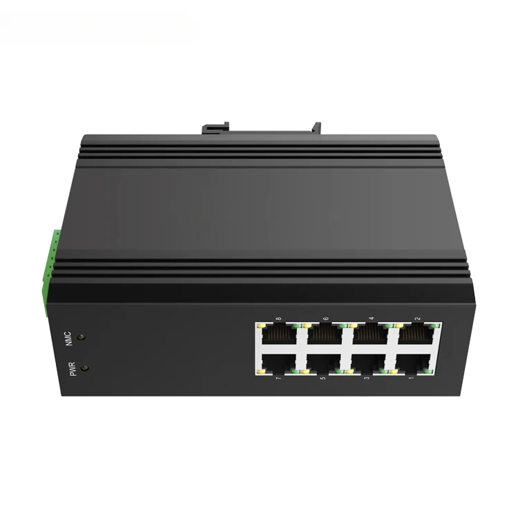 Wholesale 8 ports industrial ethernet switch 10/100/1000 ip40 din rail outdoor unmanaged gigabit ethernet switch 8 port poe