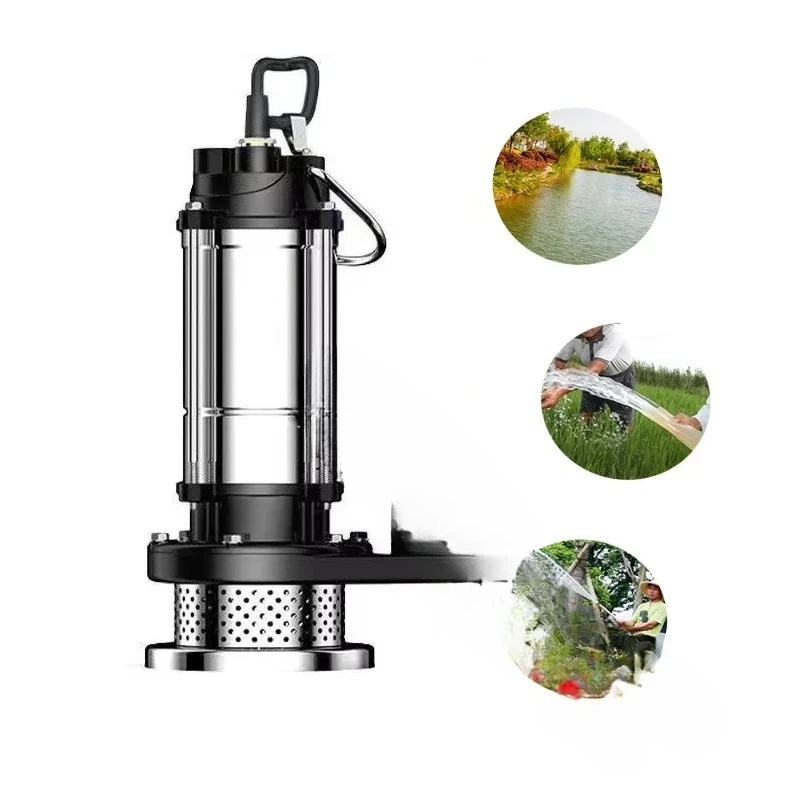 

Stainless Steel Submersible Pump 220V Agricultural Pumping Garden Tools Drainage Irrigation Underwater Self-priming Sewage Pump