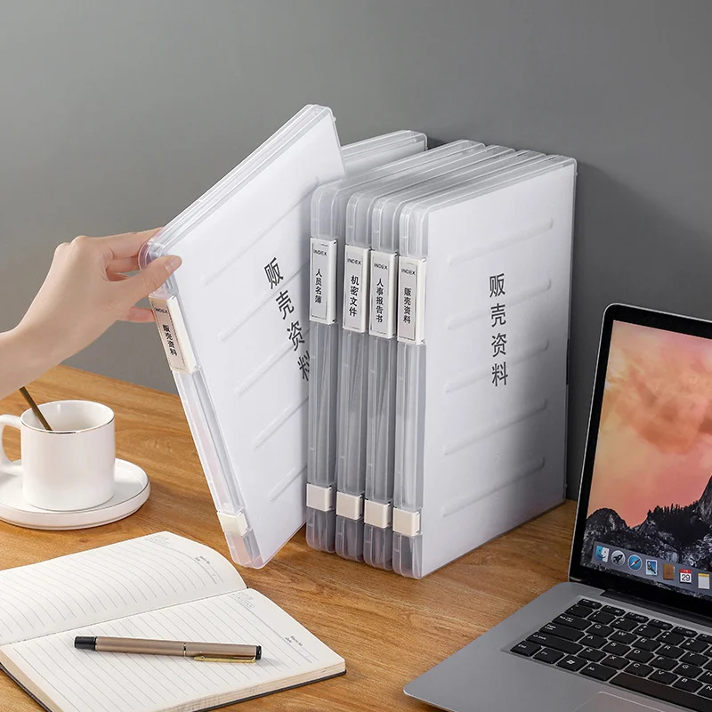 A4 Transparente File Folder Large Capacity Paper Data Book File Organizer Portfolio Office Stationery Storage Casa