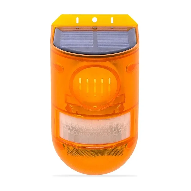 Corpo Humano PIR Infrared Motion Lamp, Alarme de Luz e Som, Anti-Roubo, Animal Drive Warning Device, Sirene Solar Charging