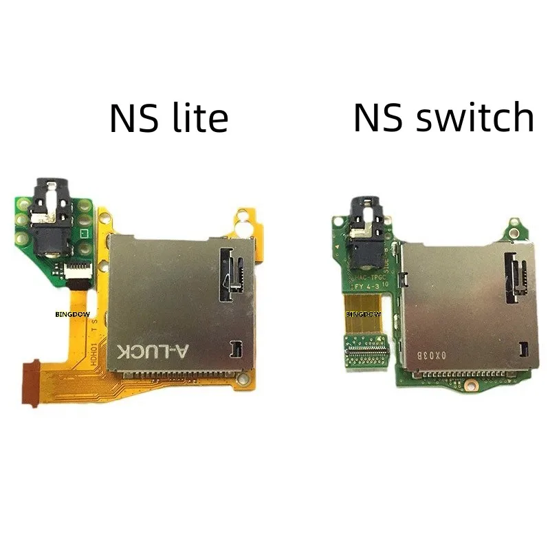 Kostenloser Versand Kopfhörer anschluss Anschluss Spielkarten leser Ersatz für ns switch ns lite/oled Konsolen kassetten schlitz Ersatzteile