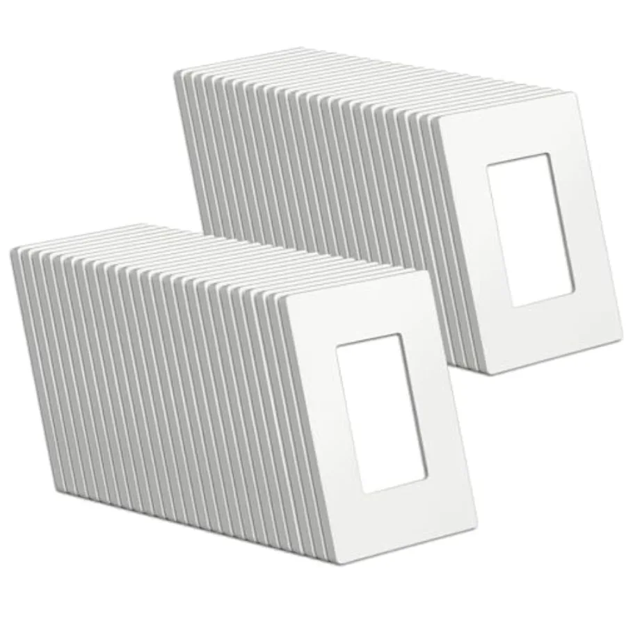 

Декоративная накладка USWP Matte White без винтов для выключателей и розеток, 11,94 x 7,44 см, для выключателей света, диммеров, USB-разъемов и розеток GFCI