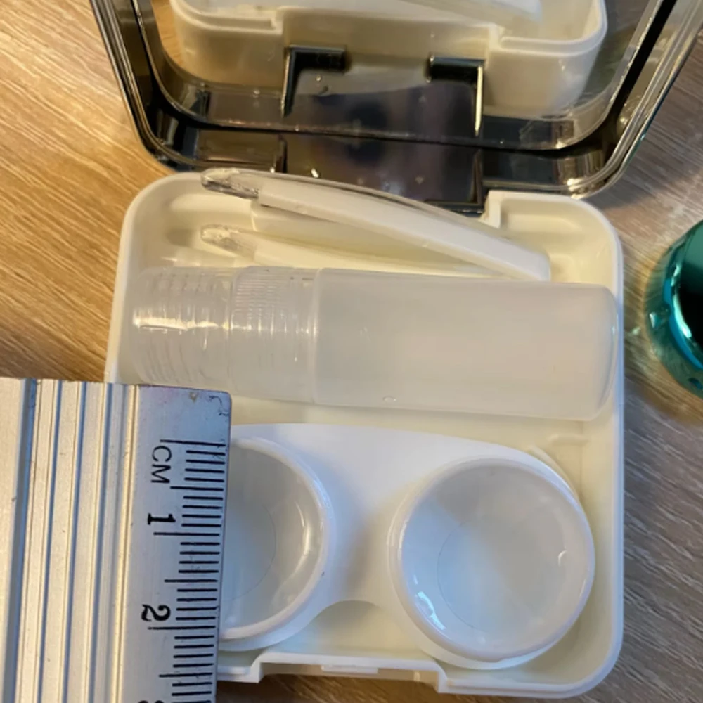 1 Piece Contact Lens Case Square Travel Portable Solid Color Lens Cover Container Holder Storage Soaking Box Fashion Accessories