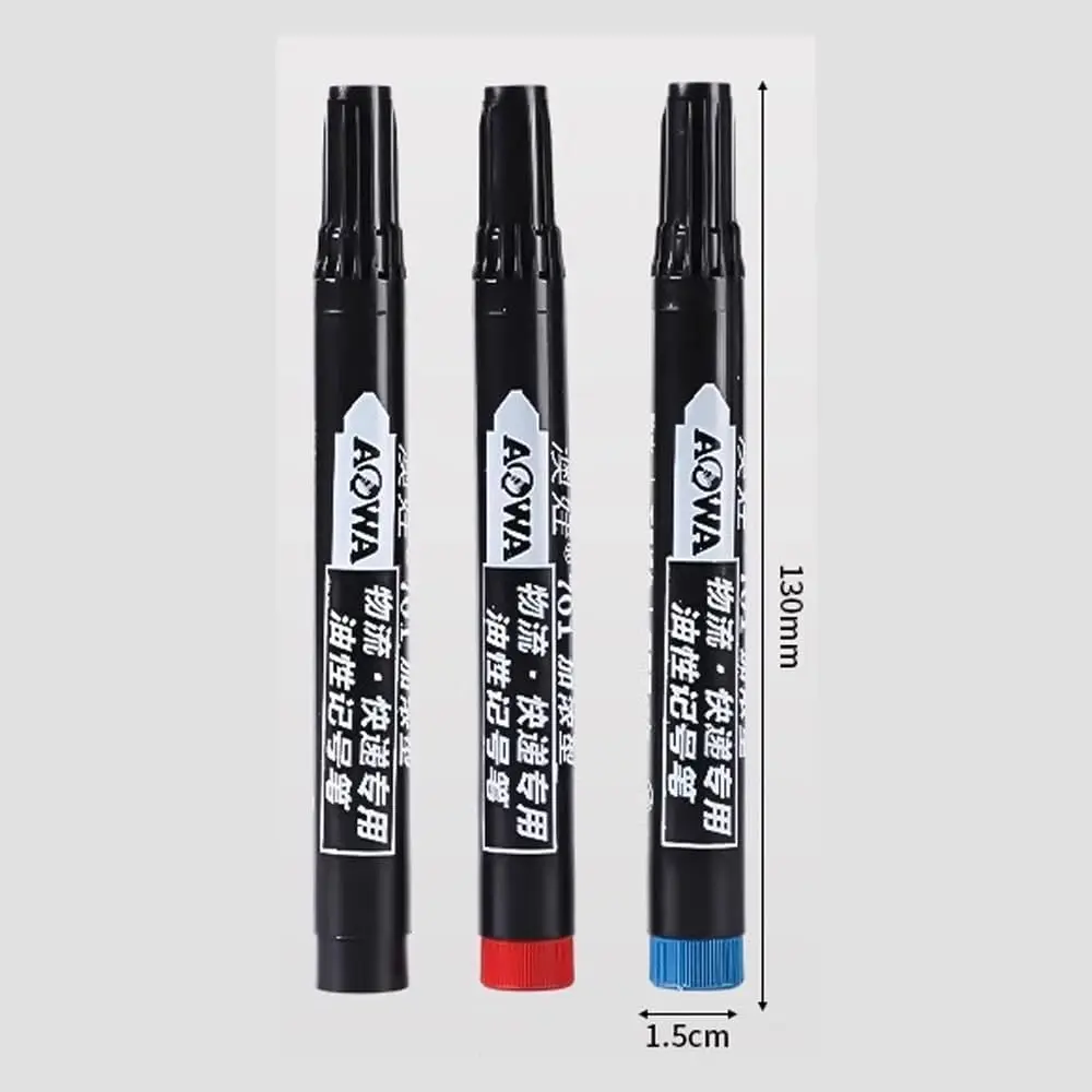 5-50Pcs Waterproof Oil-based Marker Pen Markers Black Blue Red Ink for Glass Metal Stationery Art Drawing Office School Supplies - view 2