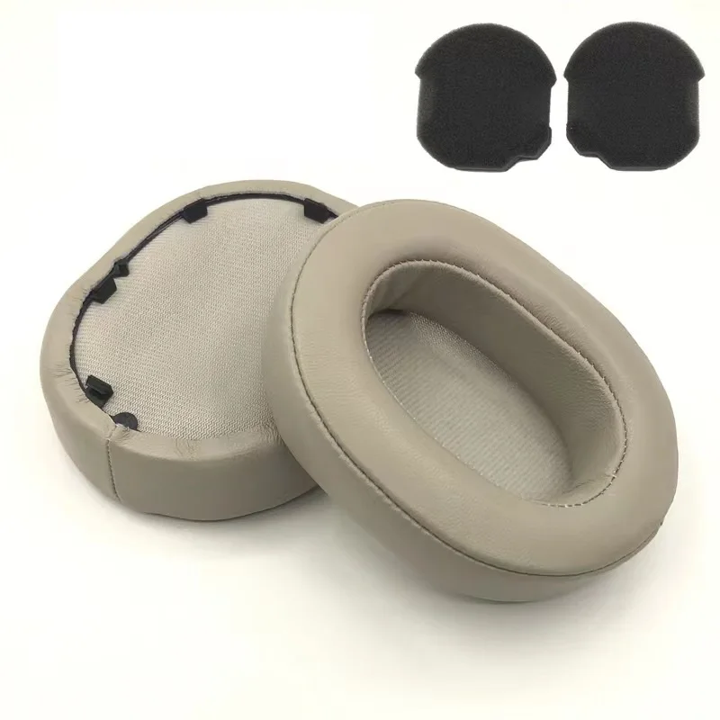 Almohadillas de piel de oveja auténtica para auriculares Sony WH-1000XM5, reemplazo de almohadillas para las orejas, funda protectora para la diadema