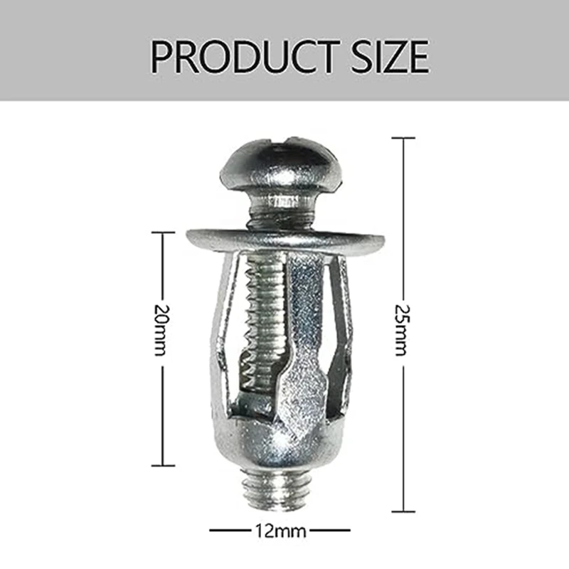 Tuerca de pétalo de tornillo de expansión, forma de pétalo M4 X 20, tuerca de Metal, Tuercas de gato, pétalo para pared hueca, hierro, plástico, Metal delgado