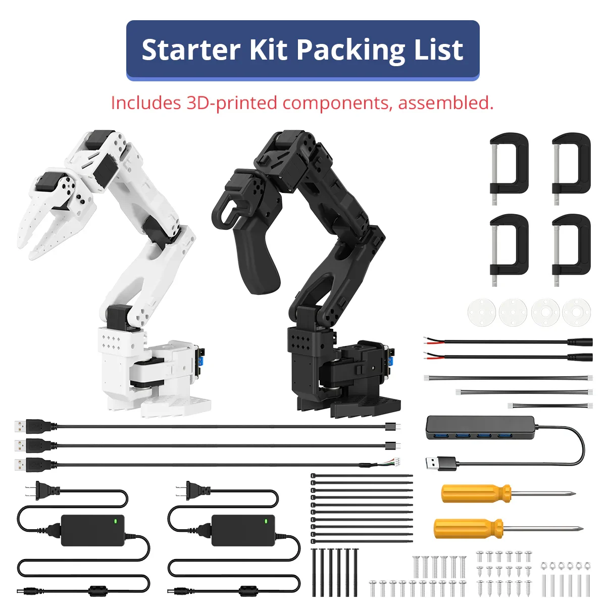 

NEW Hiwonder LeRobot SO-ARM101 6-Axis Desktop Robot - Open Source, Support Trajectory Replay, High Precision for Education, Rese