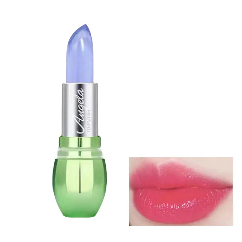 6Colors Aloe Vera Discolored Lip Balm Jelly Magic Color Lipstick Changing Lasting Lip Makeup Gloss Nourishing Moisturizing G8T8