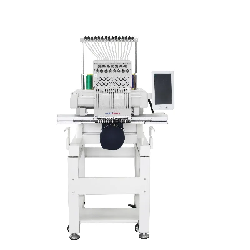 Single Head Embroidery Machine 12 Needles Single Sequin Device Easy Operation Computerized Equipment