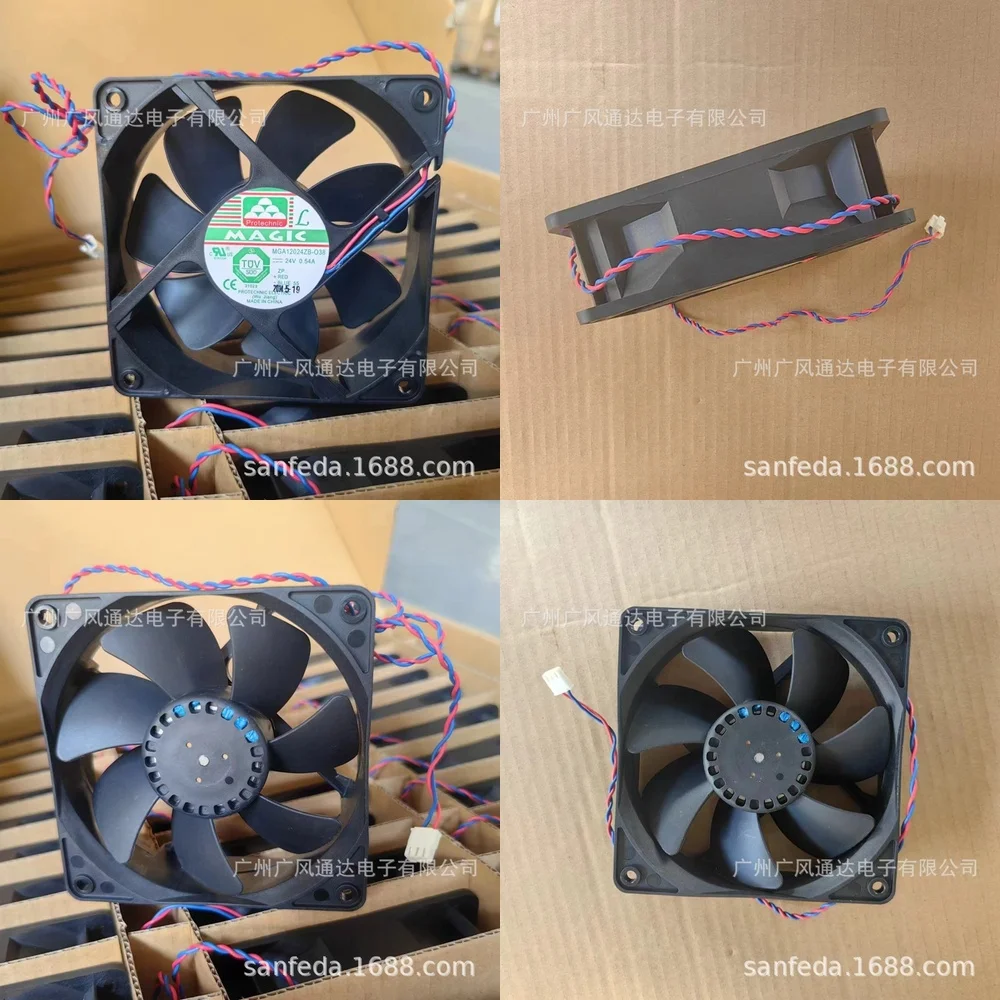 

Вентилятор охлаждения 24В 0.54А 12038 для промышленных шкафов AGA12024ZB-038, вентилятор для электрических шкафов и систем ОВКВ