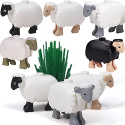 MOC City Animal Long Cashmere Sheep Building Blocks Street View Pastoral Farm Zoo Pets Friends Bricks Toys Gifts 74188 6342625