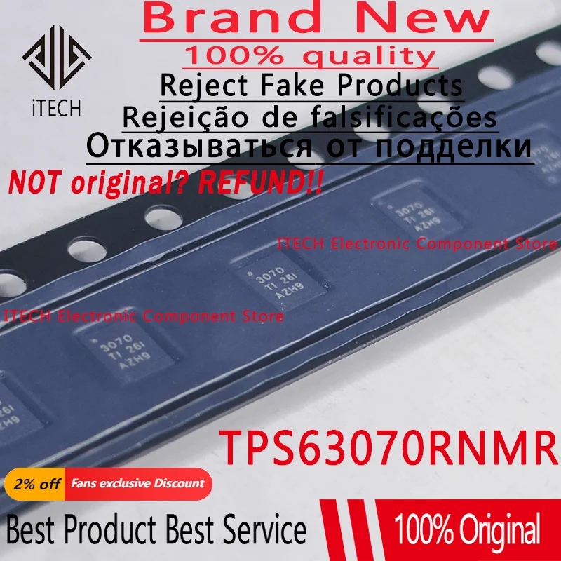 10pcs/lot Original 3070 TPS63070RNMR TPS63070RNMT TPS63070RNM VQFN15 Regulator Chipset 100% New and Genuine High Quality