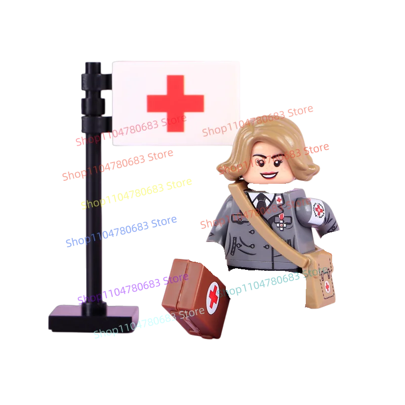

MOC Building Blocks Military Mini Doll Medical Soldier Toy Assembly Model Ornaments Decoration Holiday Gift Collection