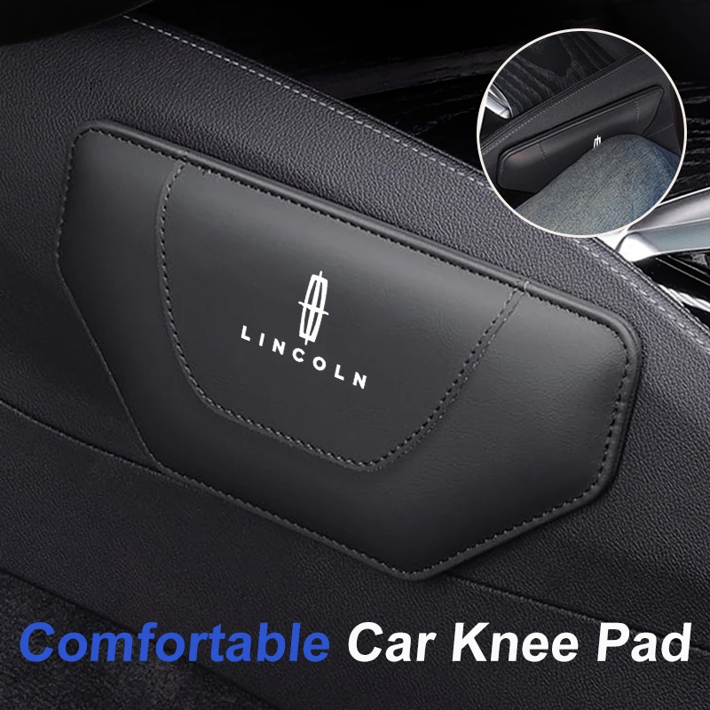 Leather Car Leg Knee Cushions Protective Pad Accessories For Lincoln MKZ MKX Aviator Navigator Continental Corsair MKC MKT