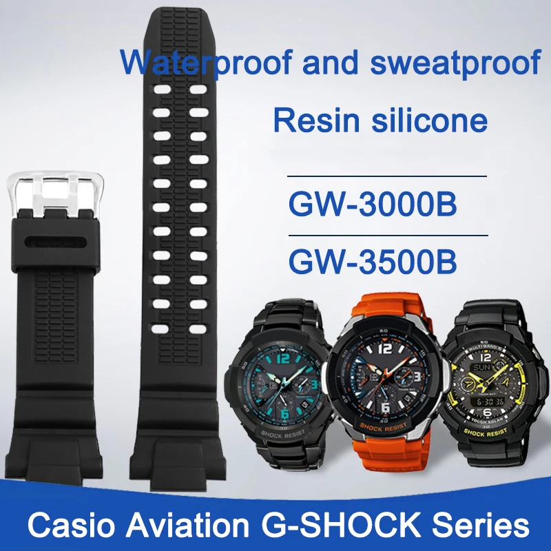 Rubber Watch band For Casio aviation resin silicone Watch strap G-SHOCK GW-3000b 3500b 2500b 2000 G1500 G-1200B men's Bracelet