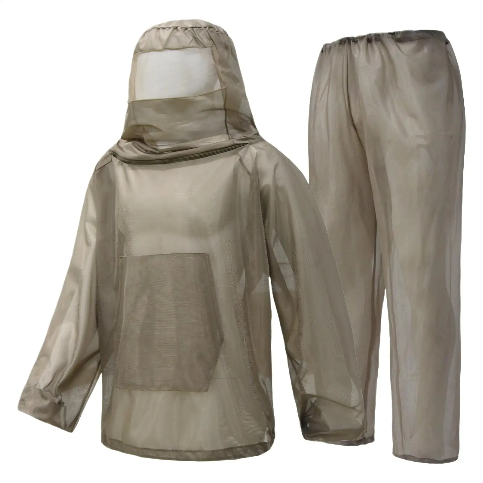 Outdoor Fly Protection Suit Lightweight Breathable Pants Jacket Full Body Protection Fly Net Suit For Fishing Hiking Trekking