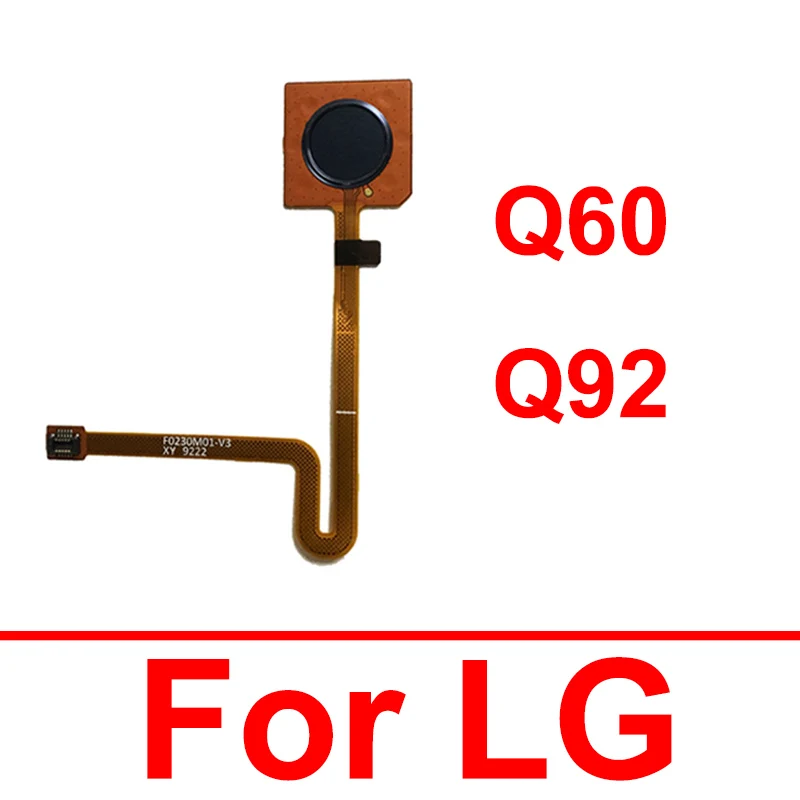 For LG Q60 Q92 Home Button Fingerprint Sensor Flex Cable FingerPrint Touch Sensor Reader Flex Ribbon Replacement