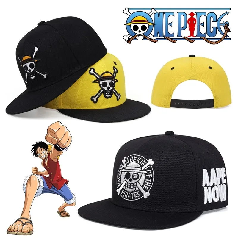 Anime ONE PIECE Fashion Baseball Caps For Men Women Luffy Skull Embroidered Men's Women's Cap Leisure Hip Hop Snapback Hat Gift