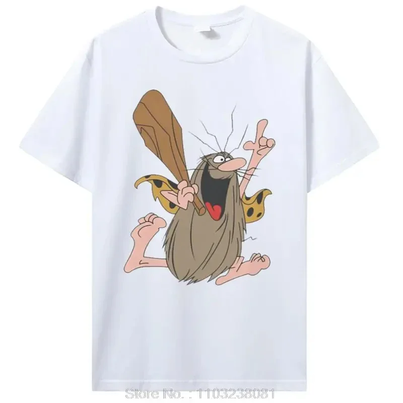 Hanna Barbera Graphic T-Shirt Captain Caveman Cavey 1980s Cartoon Printing Tops Leisure T Shirt Men Cotton Tee Special Gift