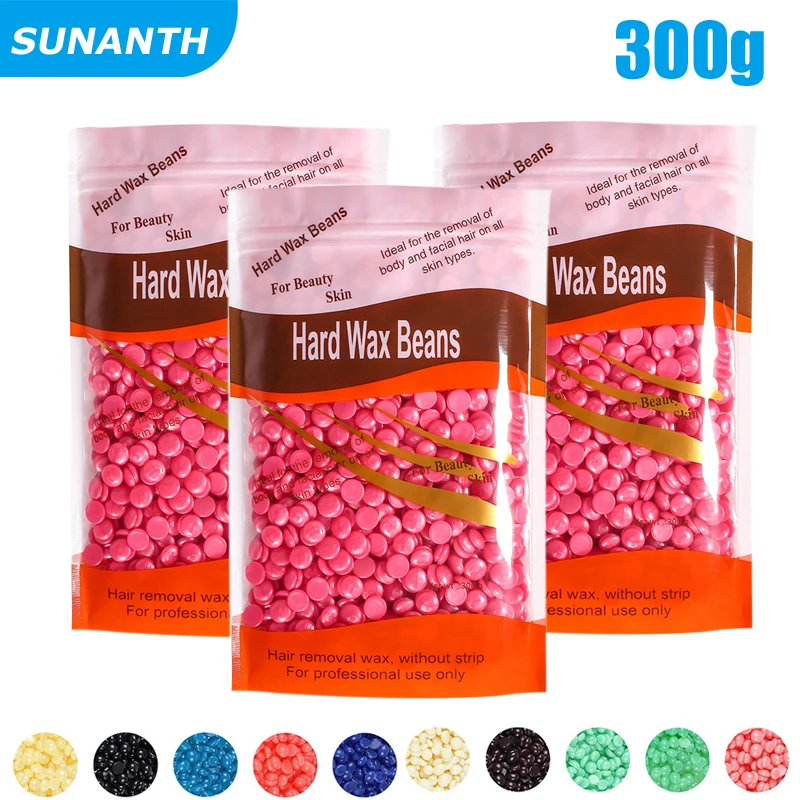 50/200/300g Hard Waxing Wax Beads Brazilian Wax Beans Painless No Strip Hair Removal Beans Use For Home Salon Leg Back Eyebrow