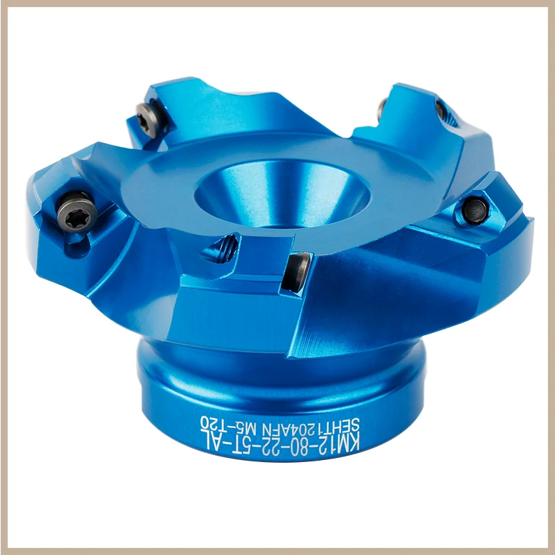 

45 угол KM12, алюминиевая плоскостная головка, концевая фреза, фреза SEKT1204, вставка, оптовая продажа, станок с ЧПУ, инструменты высокой твердости, 4 флейты