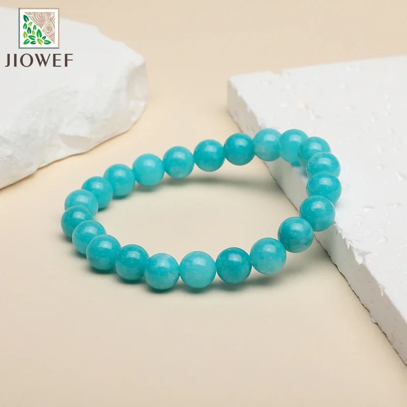 Natural Blue Amazonite Stone Bracelet Homme Quartz Lava Tiger Eye Bracelet Made of Natural Stone Jewelry for Women 6/8/10/12mm