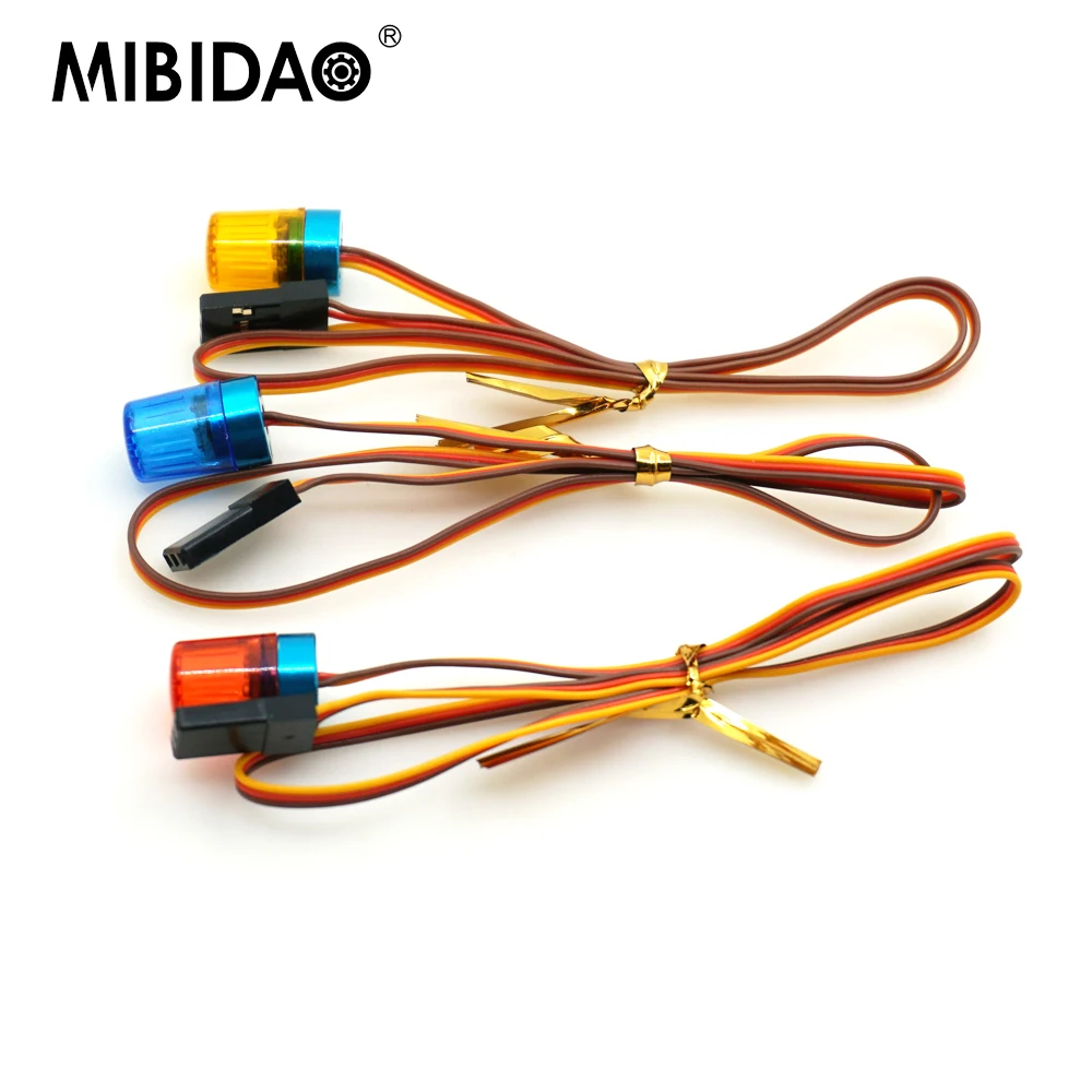 MIBIDAO Simulation Multi-function Circular Ultra Bright LED Light Strobing-blasting Flashing fast-slow Rotating for 1/10 RC Car