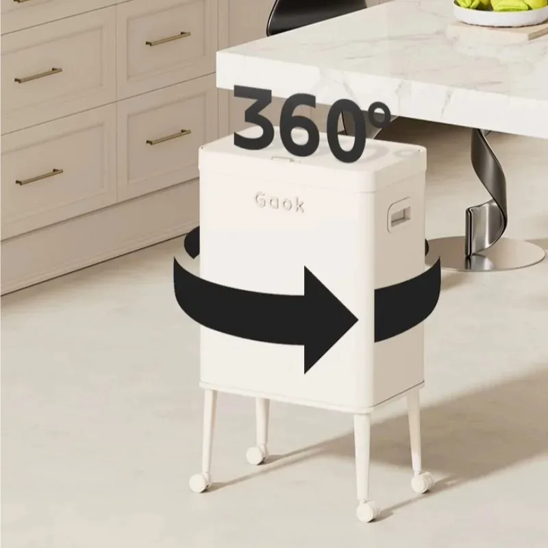 Press-type Waste Bins No Bending Required Move Freely Large Capacity Waste Bins Household Kitchen Food Waste Cleaning Accessory
