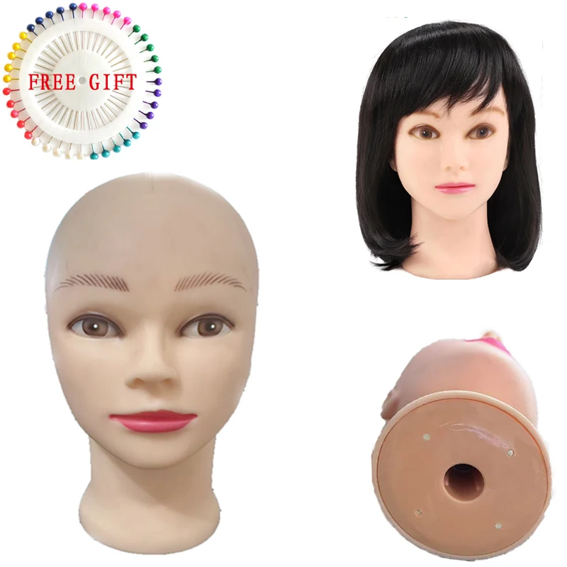 أنثى عارضة أزياء رئيس المشبك لممارسة ماكياج التجميل القزم رئيس لعرض قبعة شعر مستعار وهدية مجانية #1