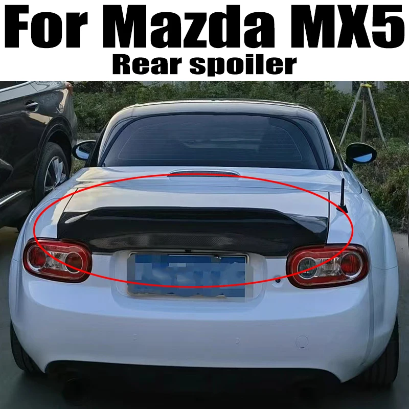 For Mazda MX5 NC NCEC Spoiler Roadster Miata Hard Top EPA Style Rear Duckbill Spoiler FRP/Carbon fibre Splitter Wing Body kit