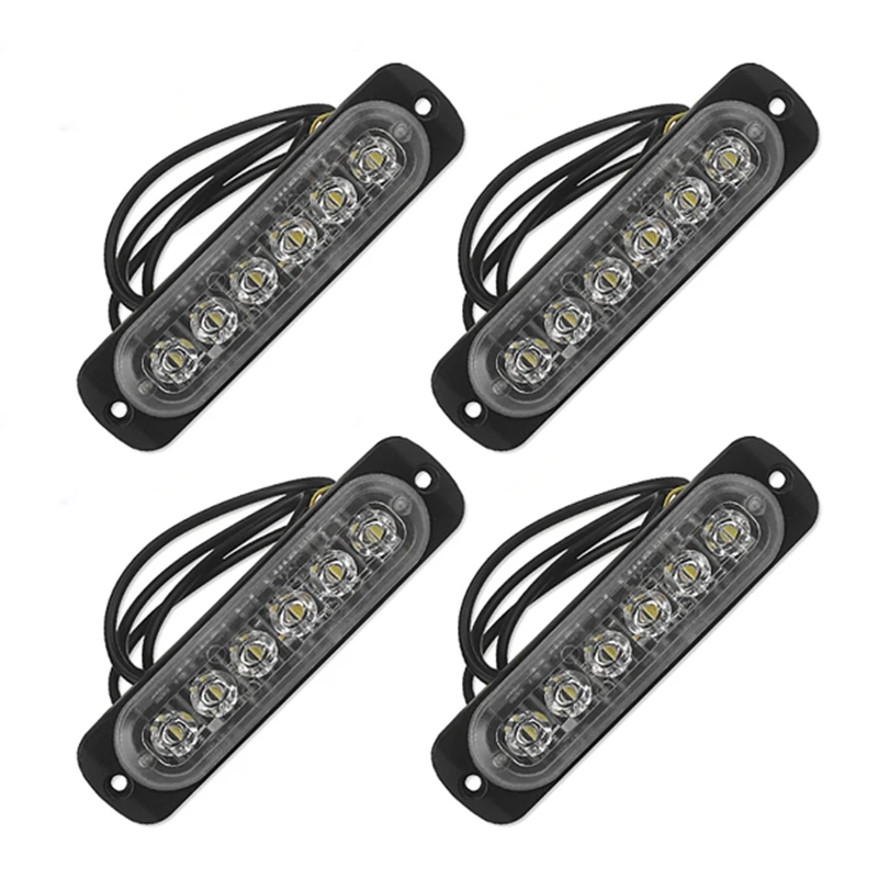 

4X 12V-24V 6LED вспышка аварийная Предупреждение мигающий синий