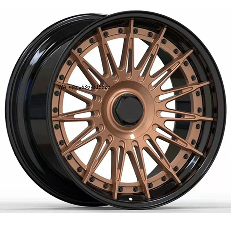 

Custom 6061-T6 Alloy 20 21 22 Inch Racing Car Wheels Forged 5x114.3 2-piece Wheel Rims with Center Lock Cap Fit for Luxury Car