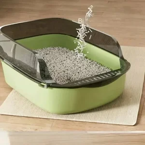 Semi-feed cat litter box thickness Kitty sandbox, high side splashproof pet with sand spoon, cat supplies 8 Main Sales Sand Box - №2