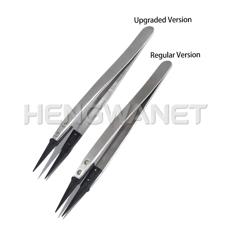 ESD-Safe Precision Tweezers  Anti-Static Tips with Heavy-Duty Metal for Electronics & Jewelry Repair