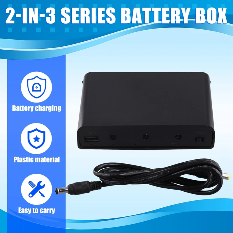 6 Power 18650 Lithium Battery Box 3-String 2-Parallel Combination Diy12v High-Power Welding-Free Kit